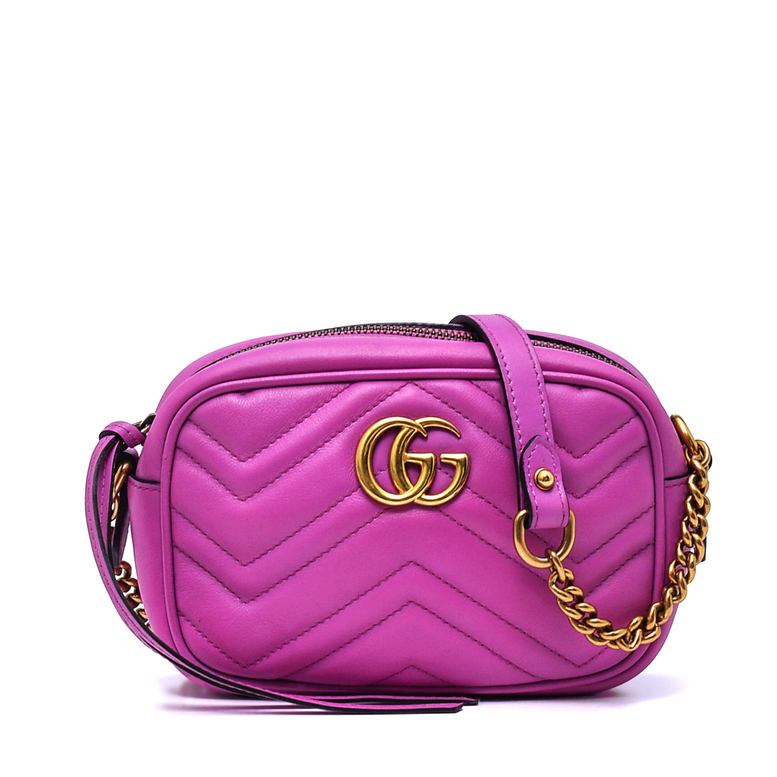 Gucci - Pink GG Marmont Matelasse Small Bag